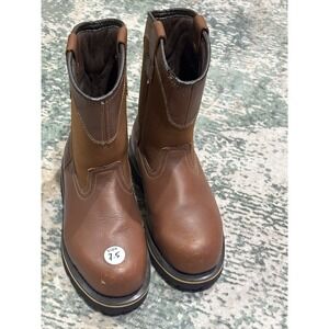 Braham Men's Bay Steel Toe Leather Boots 7.5 *blemish